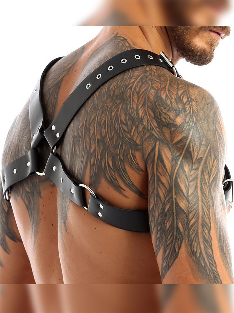 BLACKRISS™Adult Men's Adjustable Body Strap Harness - Black-Blackriss