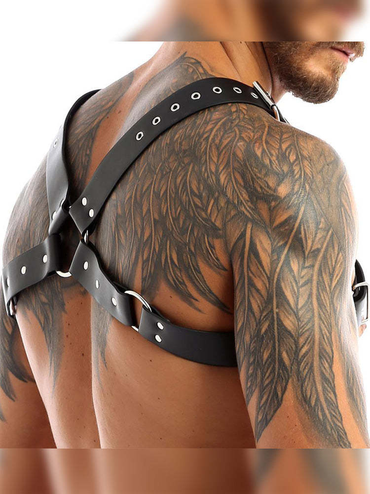 BLACKRISS™Adult Men's Adjustable Body Strap Harness - Black-Blackriss