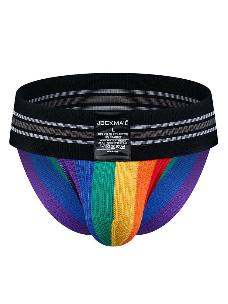 BLACKRISS™Men's Rainbow Stripes Pride Brief-Blackriss