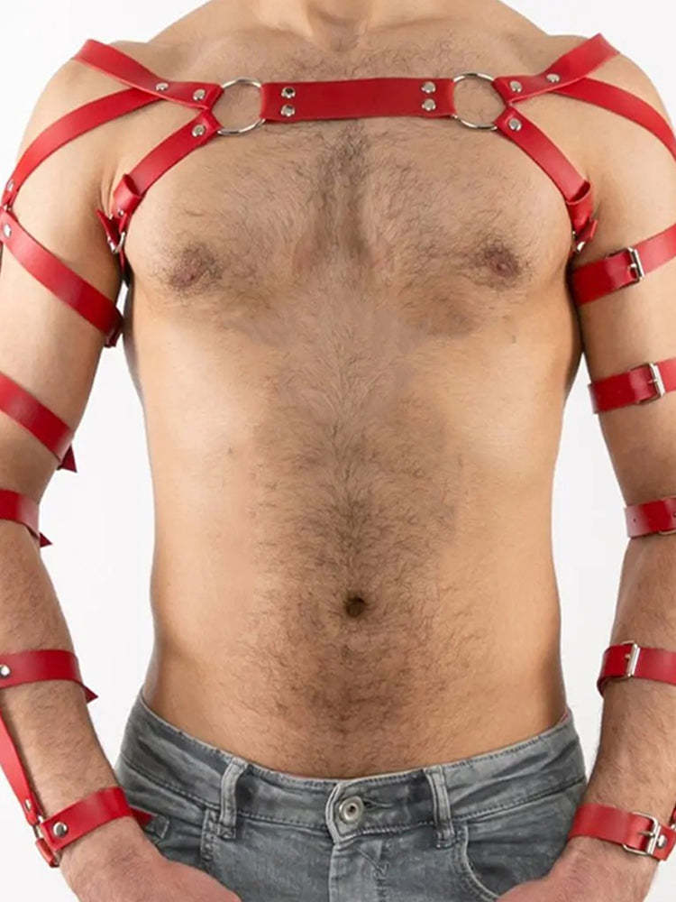 BLACKRISS™Mens Harness Strap Belt - Black-Blackriss