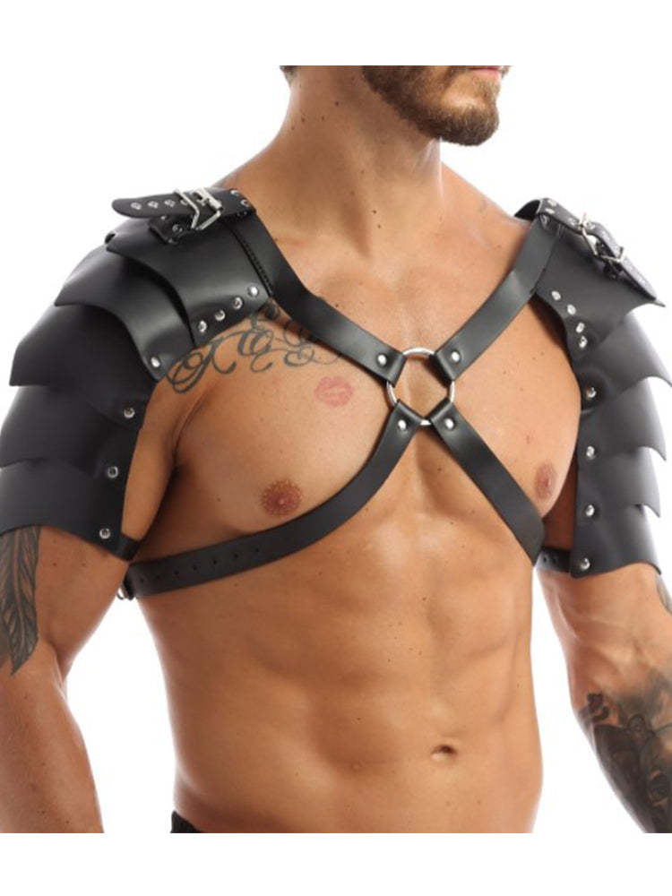 BLACKRISS™Men's Punk Body Armor Chest Harness - Black-Blackriss