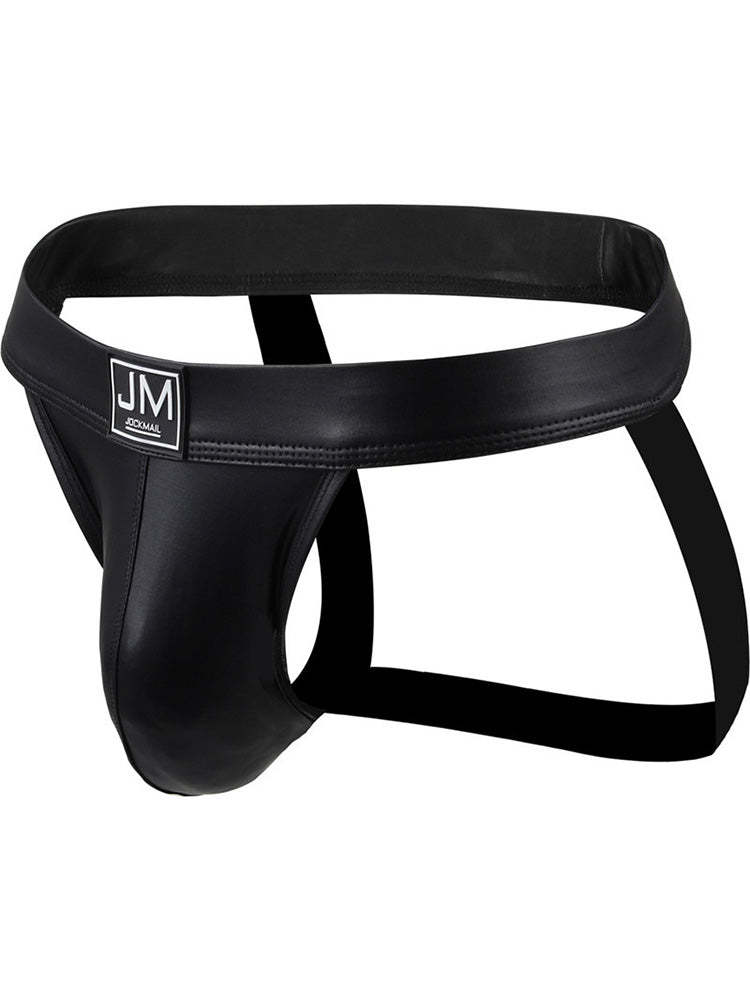 BLACKRISS™Men's Open Crotch Leather Double Thong-Blackriss