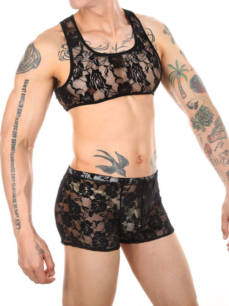 BLACKRISS™Lace Sexy Stretch Boxer-Blackriss