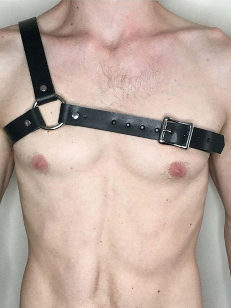 BLACKRISS™Fashion Men's Punk Chest Strap Harness - Black-Blackriss