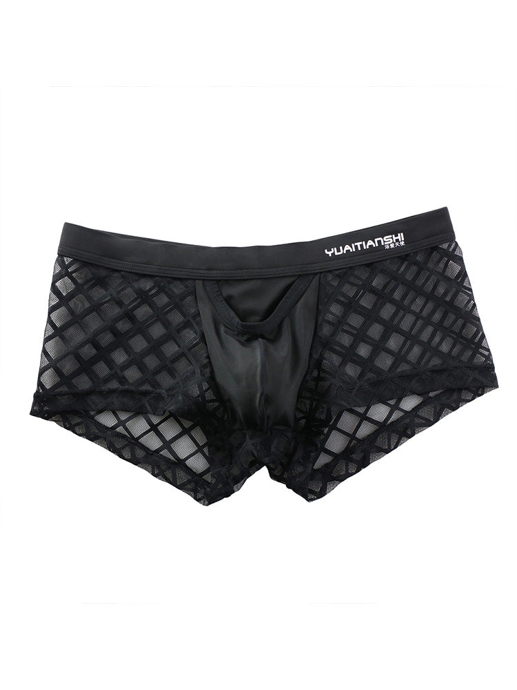 BLACKRISS™Breathable Lace Mid Waist Boxer Briefs-Blackriss