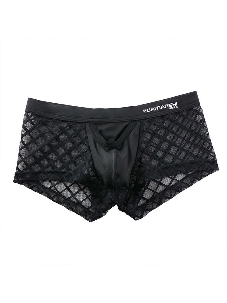 BLACKRISS™Breathable Lace Mid Waist Boxer Briefs-Blackriss