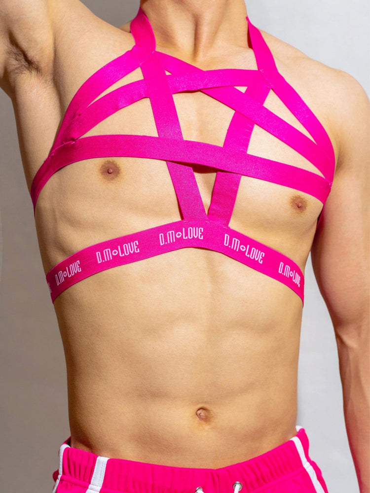 BLACKRISS™Men's Fashion Letters Sexy Hollow Erotic Harness-Blackriss