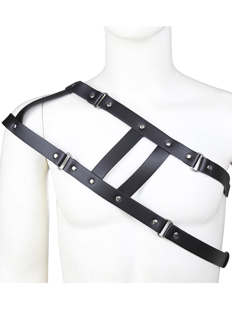 BLACKRISS™Couple Flirting Pu Leather Bondage Straps Harness-Blackriss