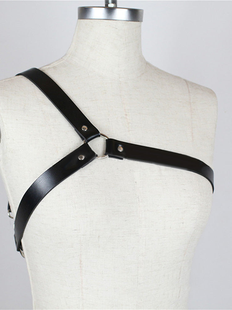 BLACKRISS™Men's Leather Bondage Straps Performance Wear Harness - Black-Blackriss