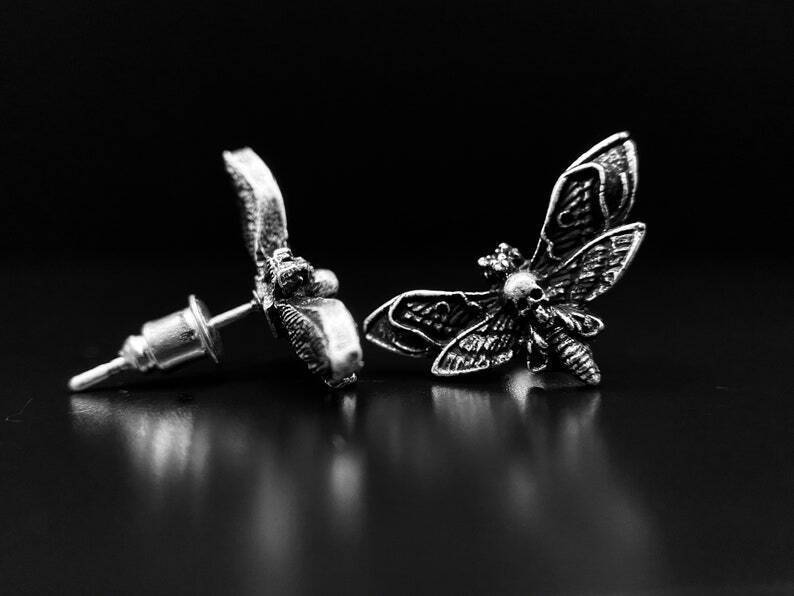 BLACKRISS™Sterling Silver Maya Skull - Gothic Earrings-Blackriss