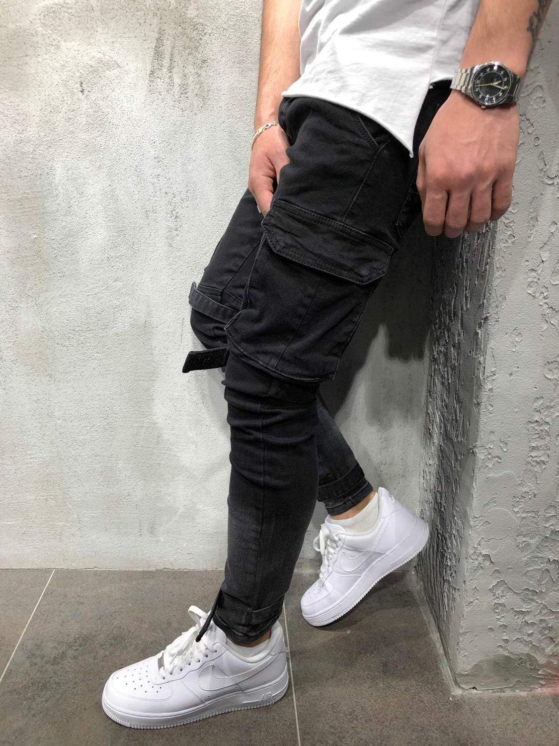 BLACKRISS™Cargo Jeans Distressed-Blackriss