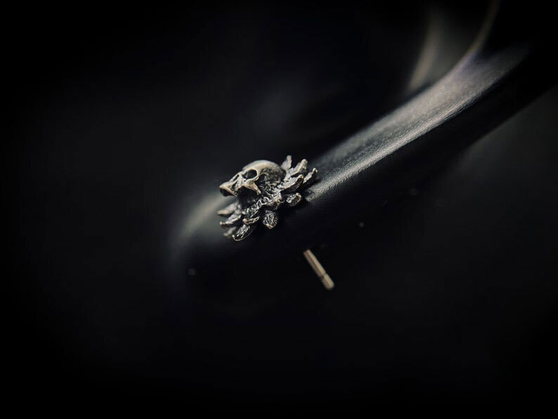 BLACKRISS™Sterling Silver Maya Skull - Gothic Earrings-Blackriss