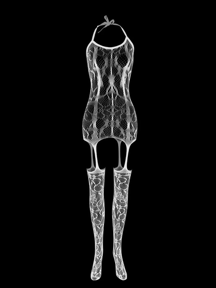 BLACKRISS™Front And Rear Cutout Sock Bodysuit-Blackriss