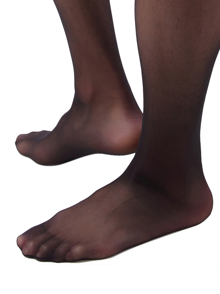 BLACKRISS™Men's Long Tube Stockings Ultra-thin Pantyhose - Black-Blackriss