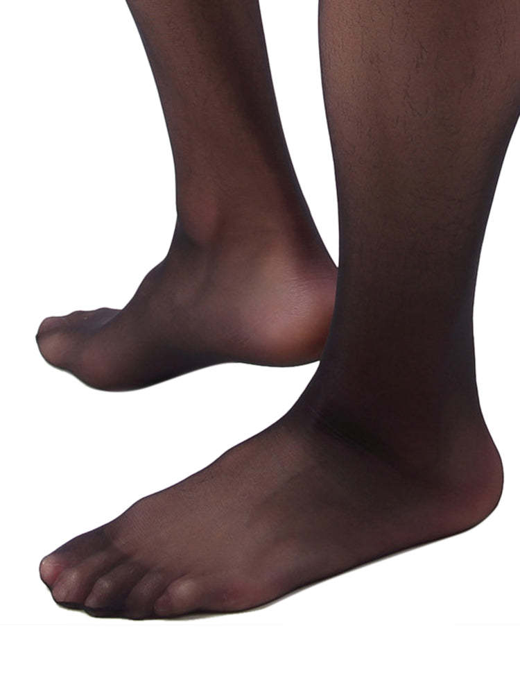 BLACKRISS™Men's Long Tube Stockings Ultra-thin Pantyhose - Black-Blackriss