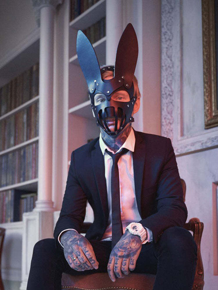 BLACKRISS™Rabbit Ear Half Facemask - Black-Blackriss