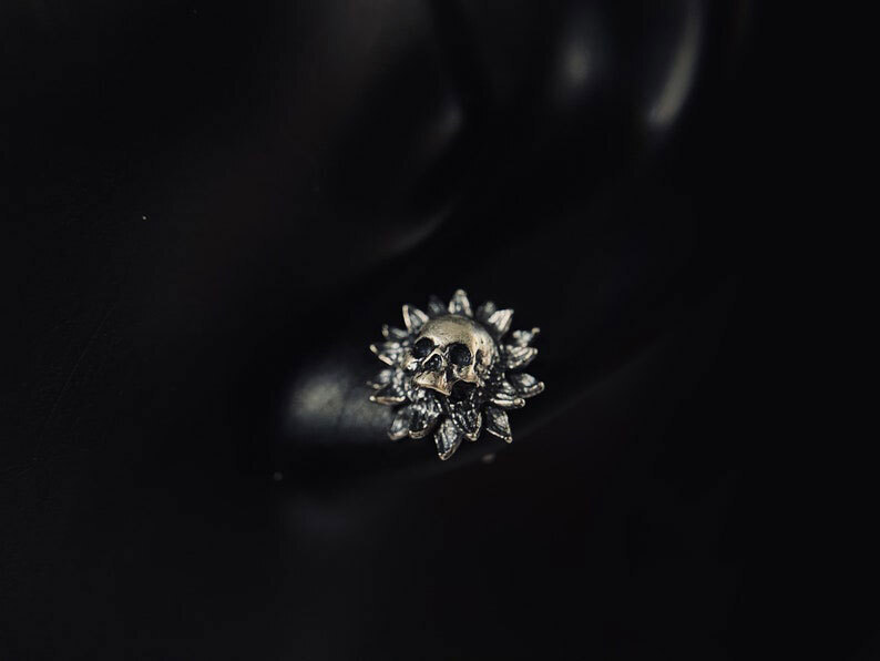 BLACKRISS™Sterling Silver Maya Skull - Gothic Earrings-Blackriss