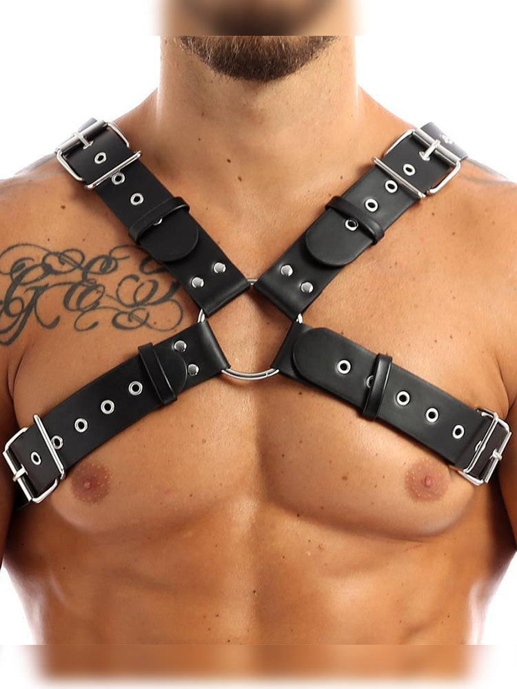 BLACKRISS™Adult Men's Adjustable Body Strap Harness - Black-Blackriss