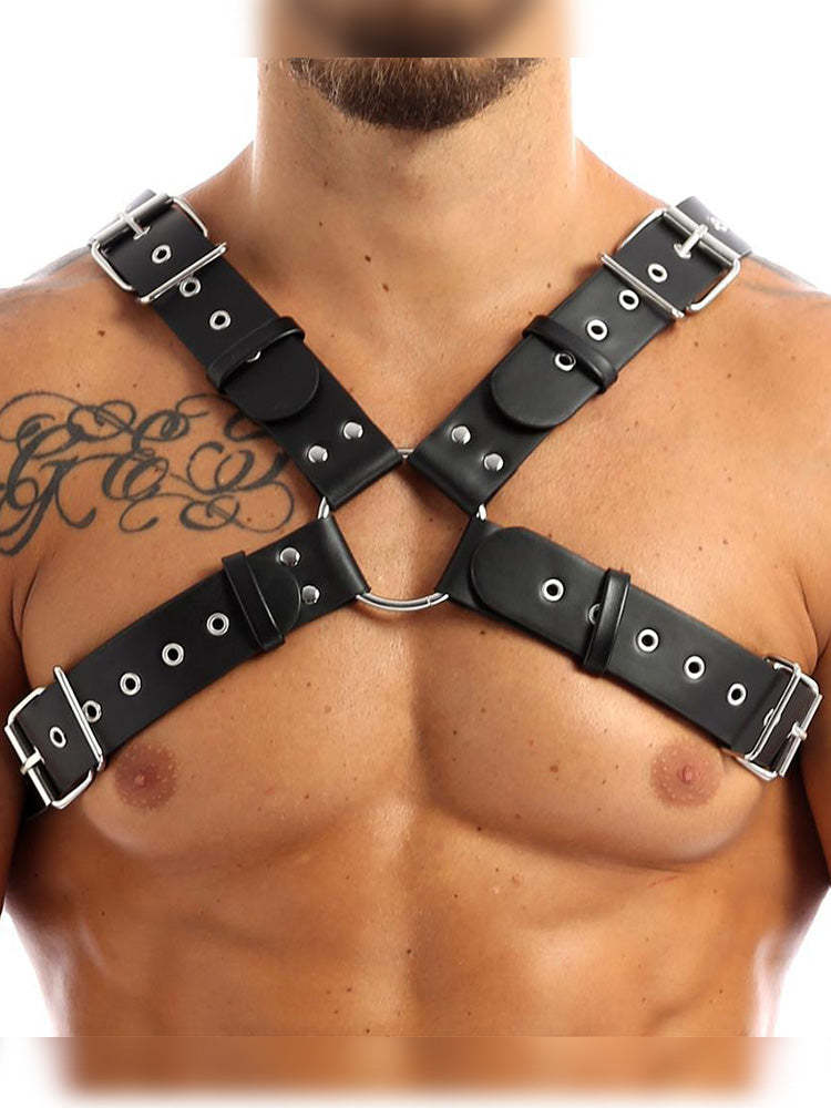 BLACKRISS™Adult Men's Adjustable Body Strap Harness - Black-Blackriss