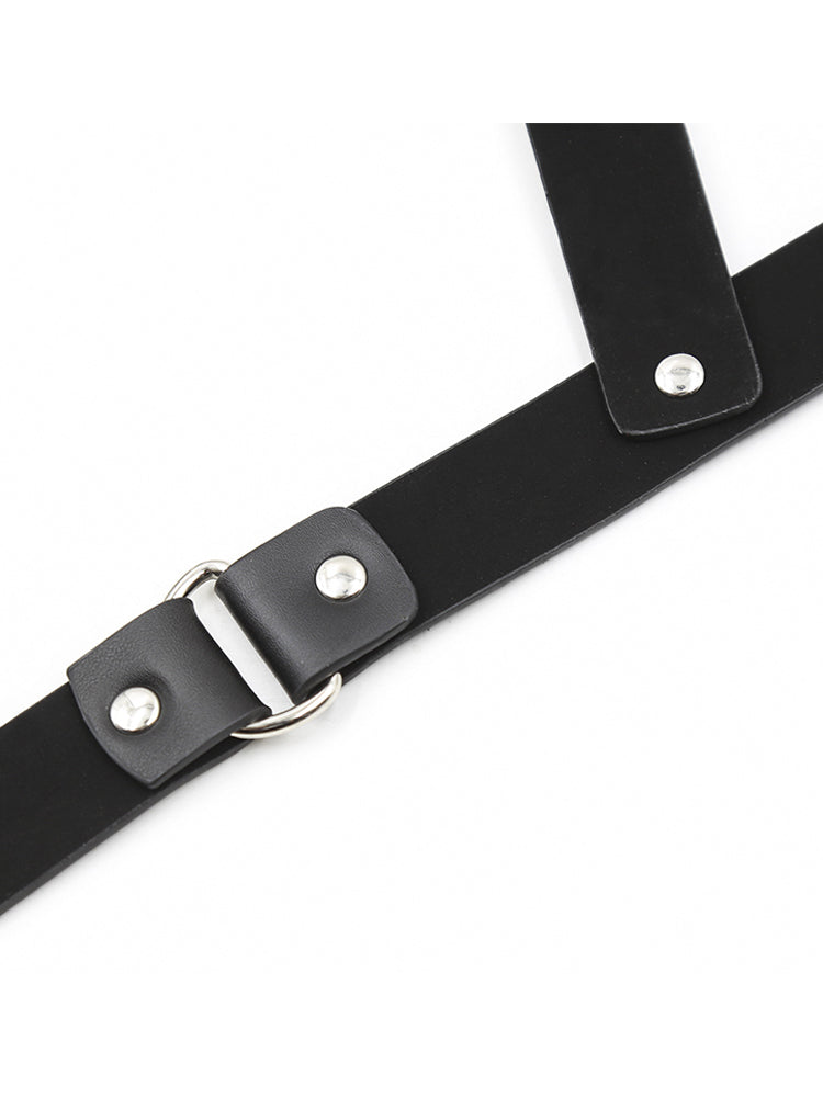 BLACKRISS™Couple Flirting Pu Leather Bondage Straps Harness-Blackriss
