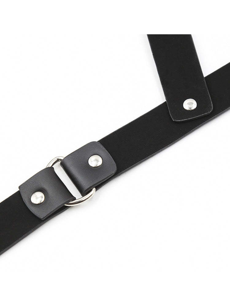 BLACKRISS™Couple Flirting Pu Leather Bondage Straps Harness-Blackriss