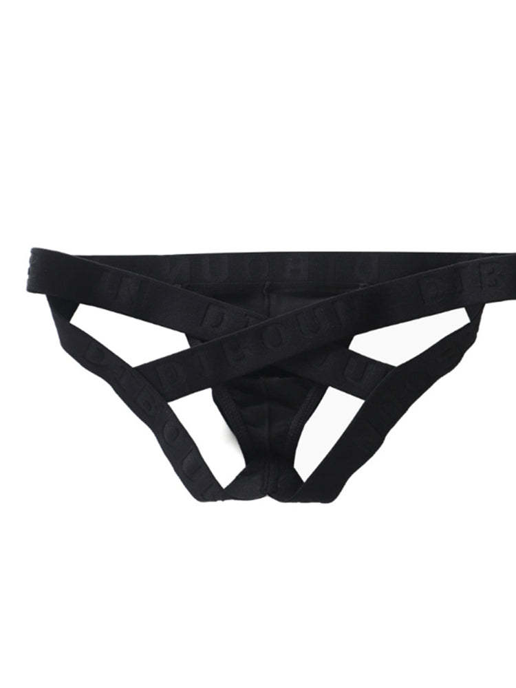 BLACKRISS™Cotton U Bulge Pouch Double Thong-Blackriss