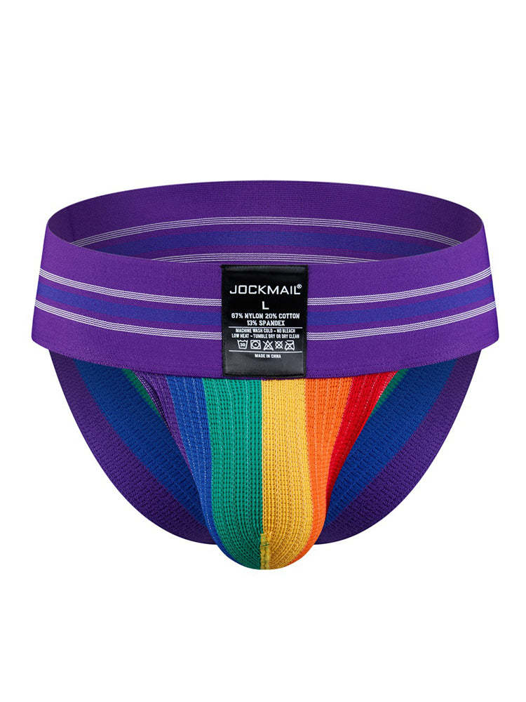 BLACKRISS™Men's Rainbow Stripes Pride Brief-Blackriss