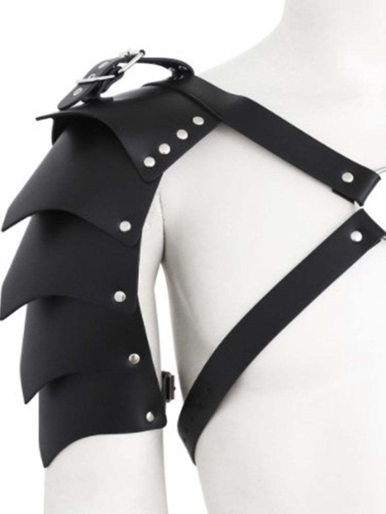 BLACKRISS™Men's Punk Body Armor Chest Harness - Black-Blackriss