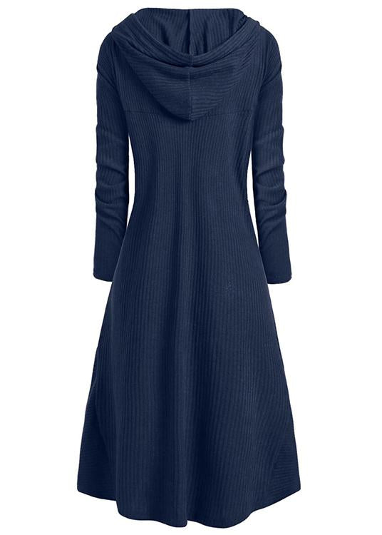 BLACKRISS™Hooded High Low Drop Shoulder Longline Sweater for woman-Blackriss