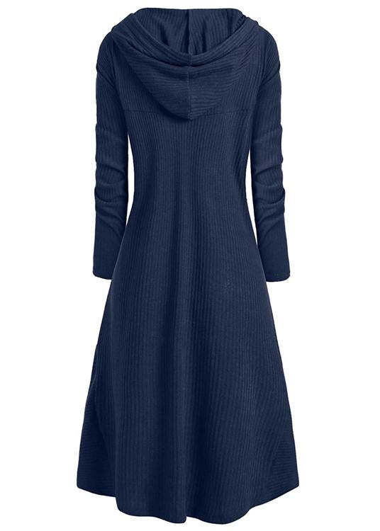 BLACKRISS™Hooded High Low Drop Shoulder Longline Sweater for woman-Blackriss