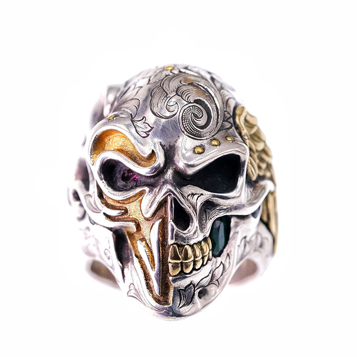 BLACKRISS™Split Angels - Skull Double-sided Ring-Blackriss