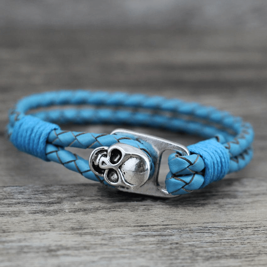 Blackriss™Skull Leather Bracelet-Blackriss