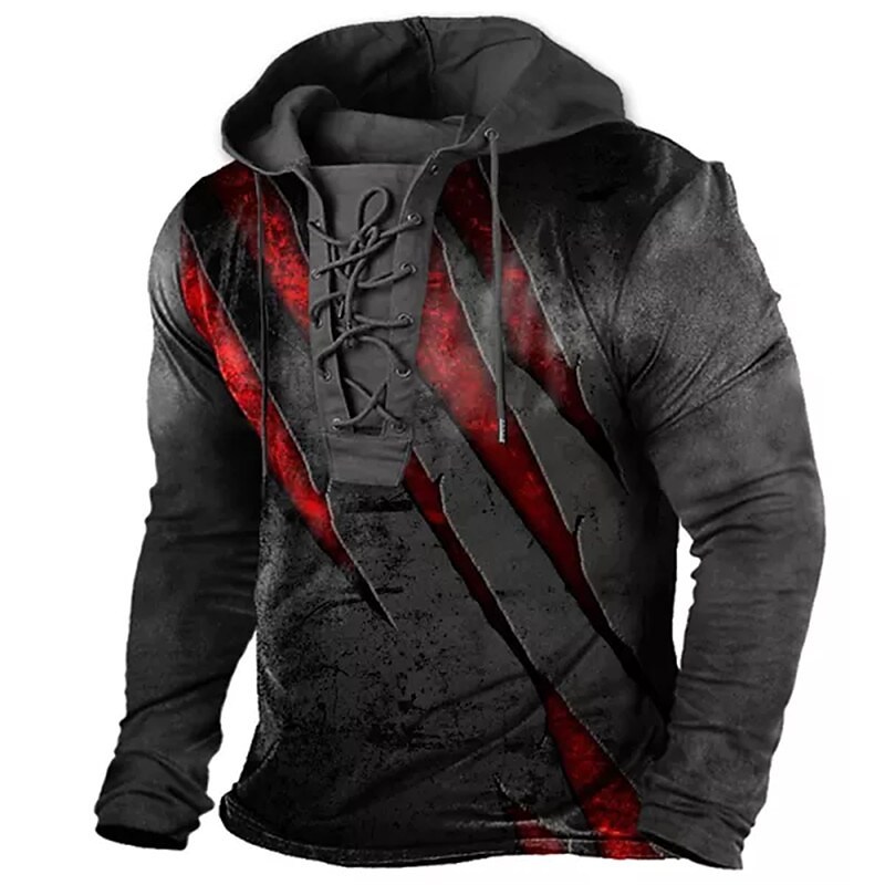 BLACKRISS™Men's Unisex Pullover Hoodie Sweatshirt Pullover Hooded Color Block Gr-Blackriss