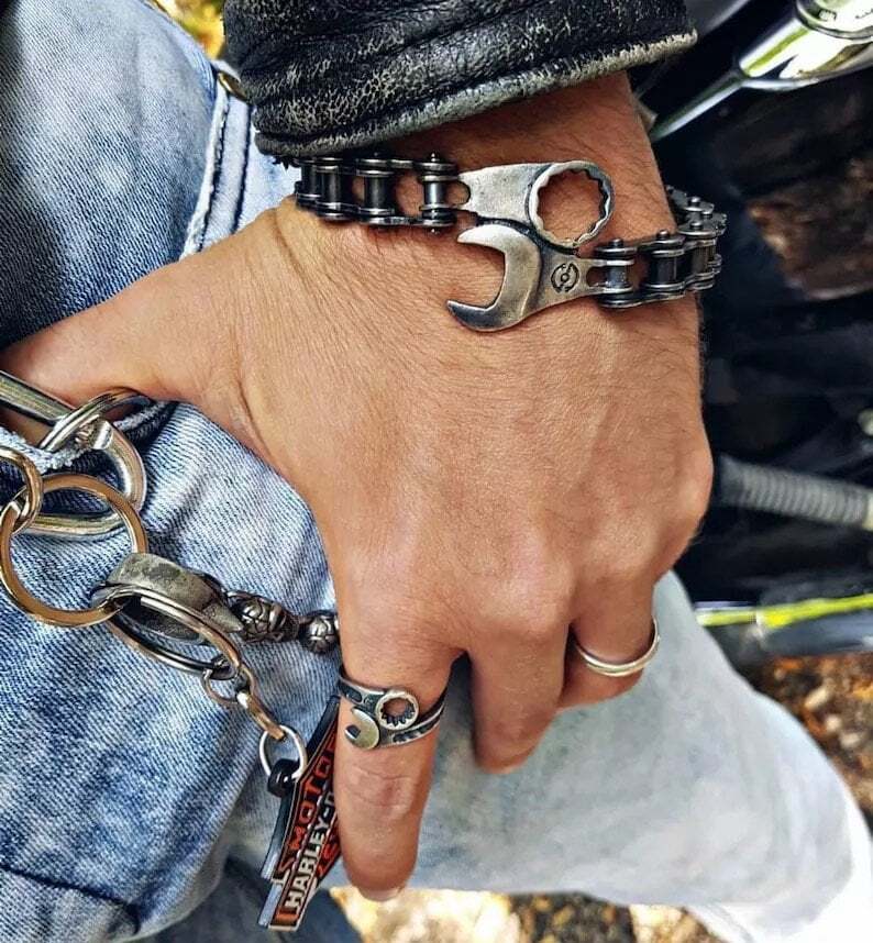 BLACKRISS™Wrench Sterling Silver Bracelet-Men statement jewelry-Blackriss