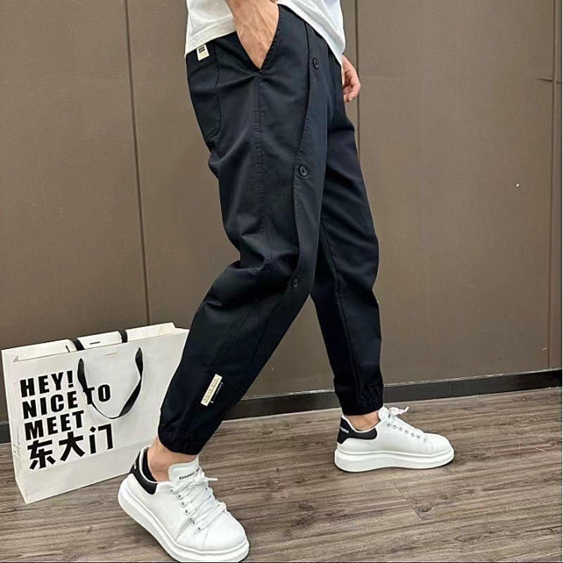 Men's Casual Button Pants-Blackriss