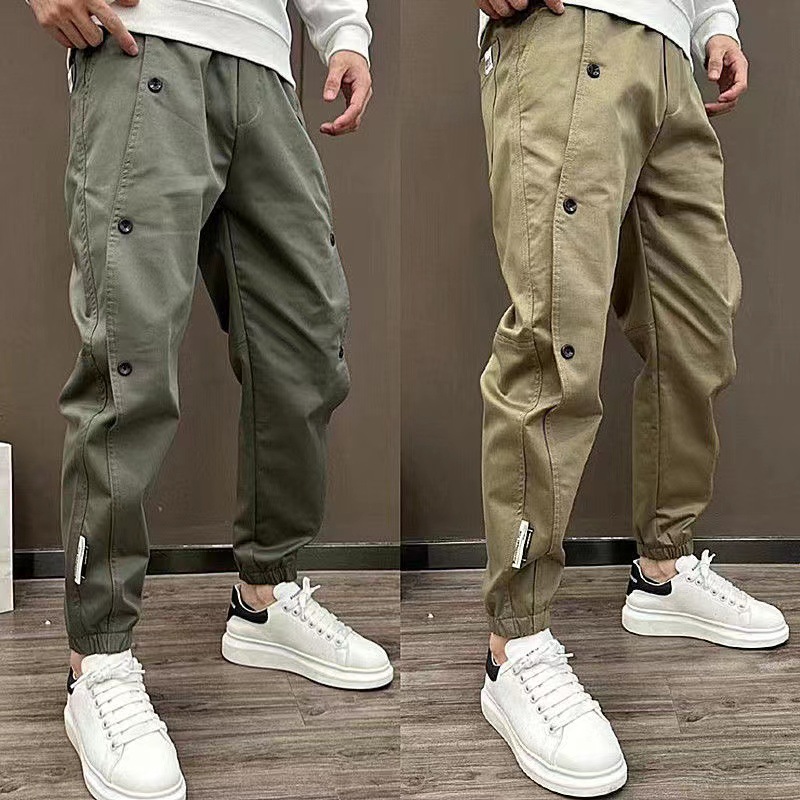 Men's Casual Button Pants-Blackriss