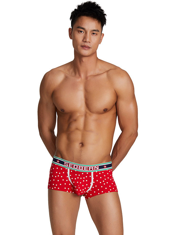 BLACKRISS™Sexy Low Rise Snowflake Boxer Briefs-Blackriss
