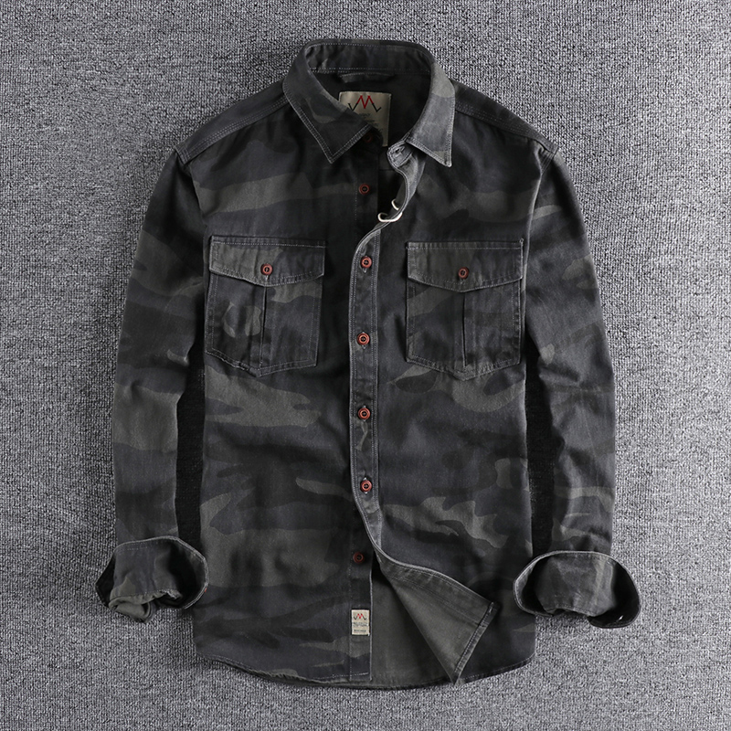 BLACKRISS™Men Camouflage Cargo Shirts-Blackriss