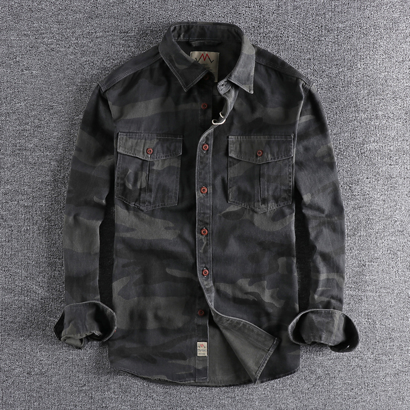BLACKRISS™Men Camouflage Cargo Shirts-Blackriss