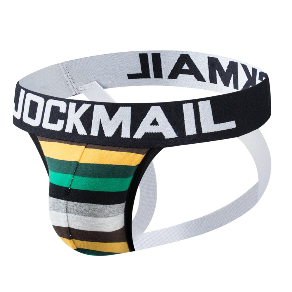 BLACKRISS™Rainbow Stripe Cotton Pride Jockstrap-Blackriss