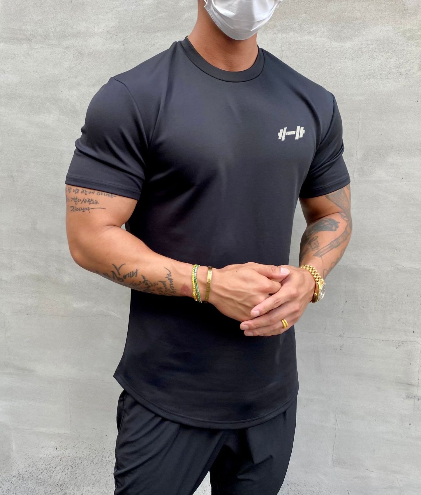 BLACKRISS™Pure Cotton Stretchy Sports T-shirt-Blackriss