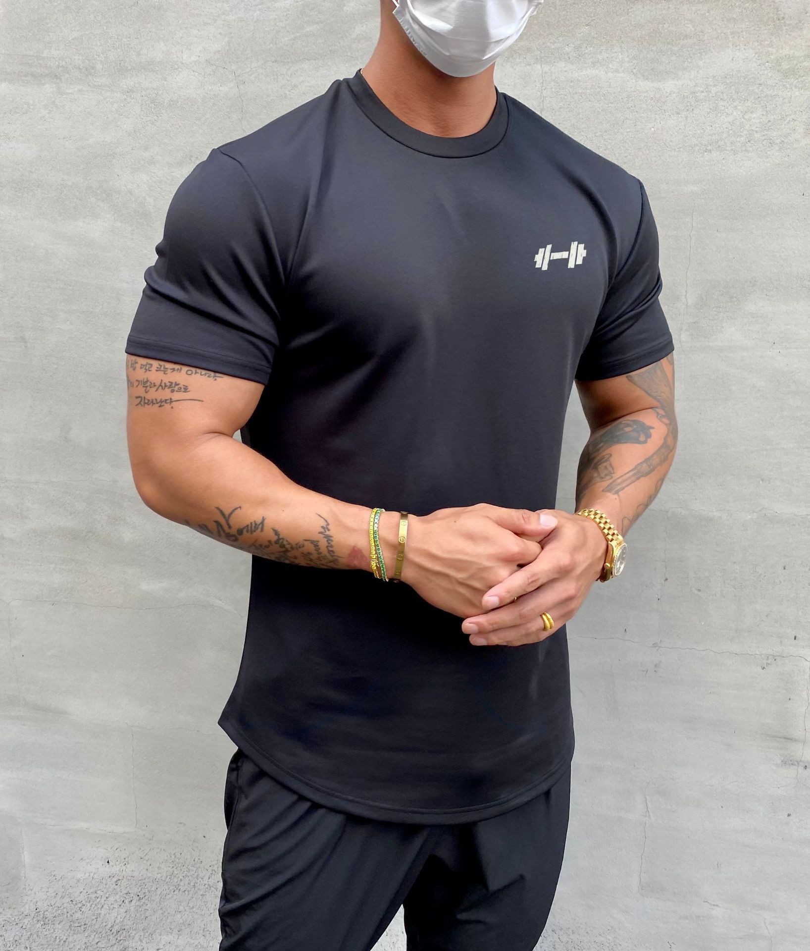 BLACKRISS™Pure Cotton Stretchy Sports T-shirt-Blackriss