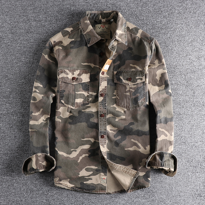 BLACKRISS™Men Camouflage Cargo Shirts-Blackriss