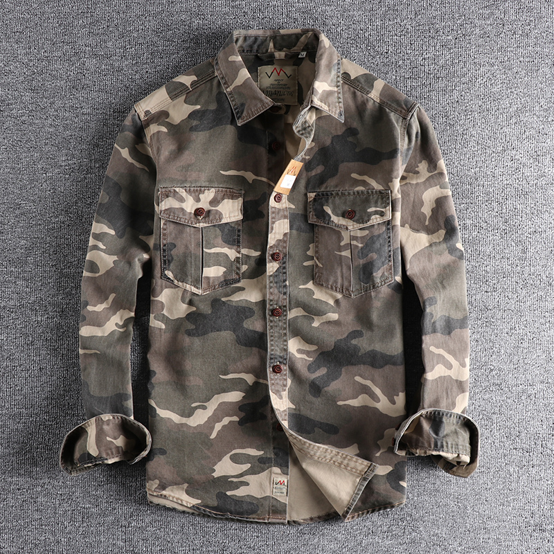 BLACKRISS™Men Camouflage Cargo Shirts-Blackriss
