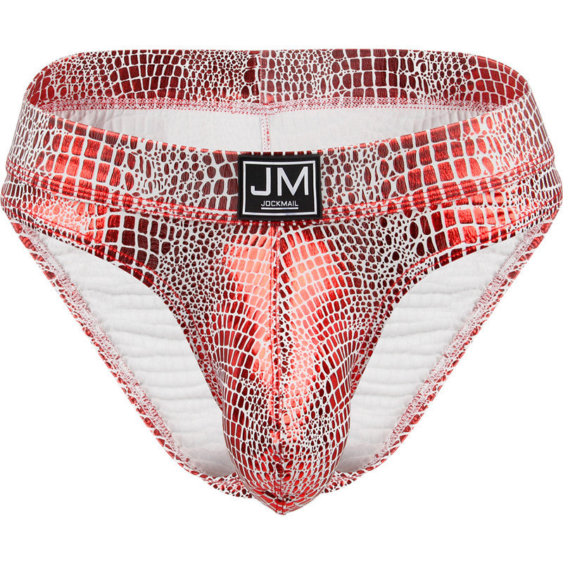 BLACKRISS™Triangular Snakeskin Print Briefs-Blackriss
