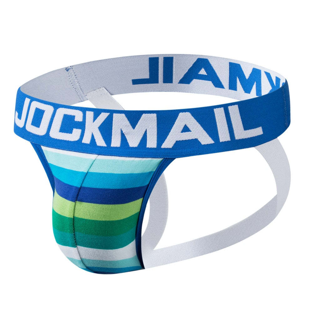 BLACKRISS™Rainbow Stripe Cotton Pride Jockstrap-Blackriss