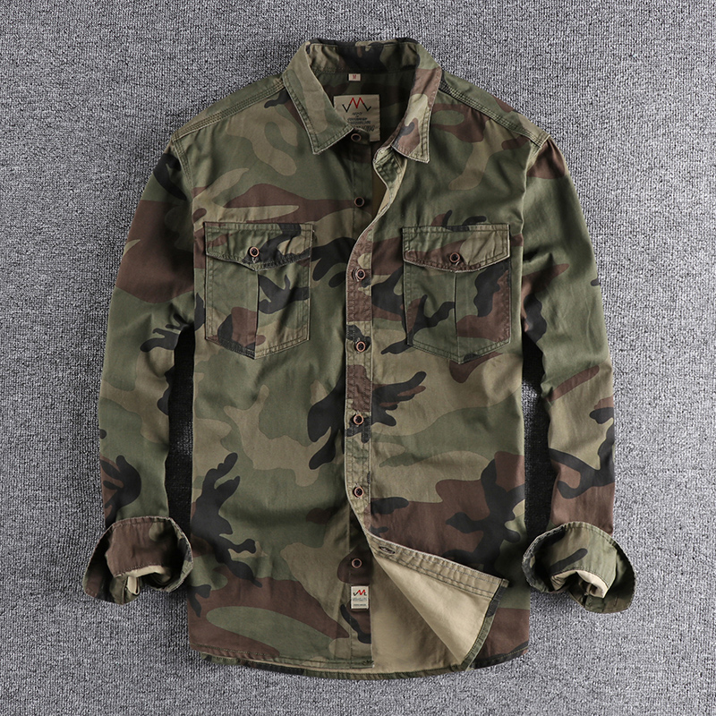 BLACKRISS™Men Camouflage Cargo Shirts-Blackriss