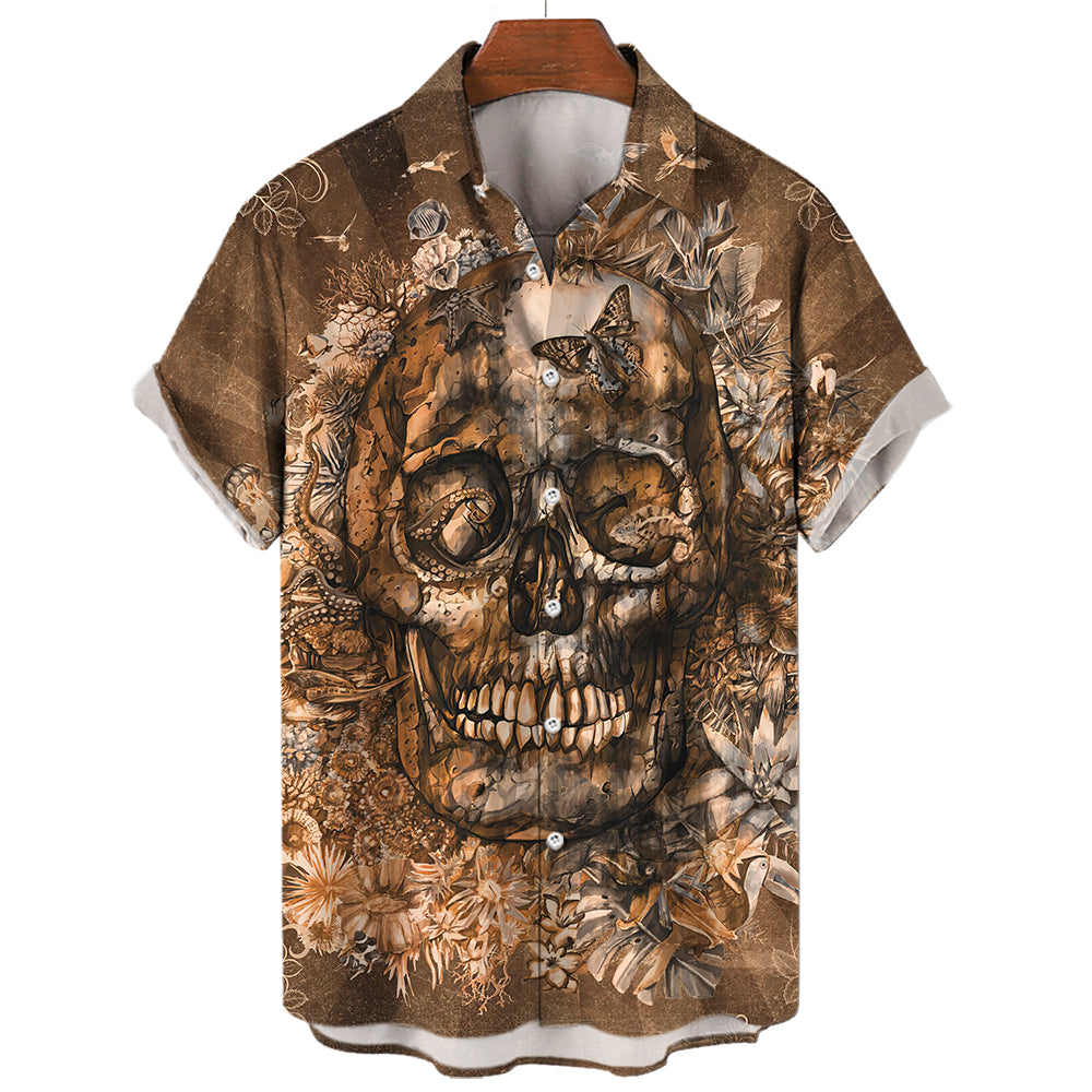BLACKRISS™Hawaiian Skull T-Shirt-Blackriss