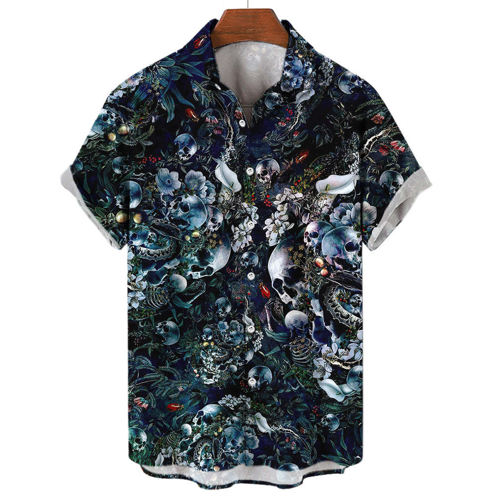 BLACKRISS™Hawaiian Skull T-Shirt-Blackriss
