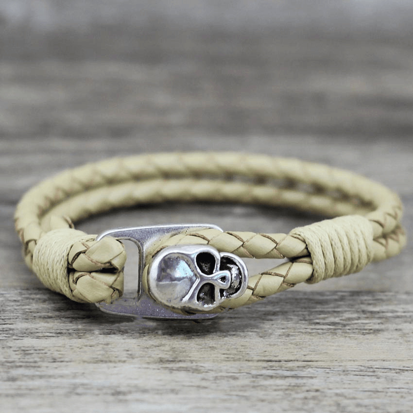 Blackriss™Skull Leather Bracelet-Blackriss